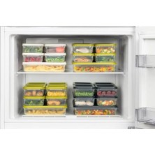 Daisy Store 4 Adet Buzdolabı ve Derin Dondurucu Saklama Kabı Seti, Fresh Box, Dolap Düzenleyici ve Buz Dolabı Organizeri, Bpa Içermeyen Pp Plastik,gıdaları Taze Tutma,mutfak Düzenleyici (Gri)