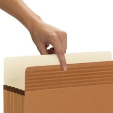 Daisy Store Dosya Cebi, Düz Kesimli Tab, 12,5 cm Genişletme, Yasal Boyut, Kırmızı Ip, Kutu Başına 10 (73211)