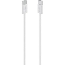 Daisy Store Usb-C - Usb-C 100CM 60W Pd Örgü Hızlı Şarj/data Kablosu Beyaz