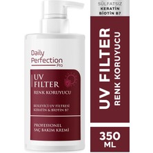 Dp Daily Perfection Daily Perfection Pro UV Filtresi Besleyici Onarıcı Saç Kremi 350 ml Keratin İçerikli Tüm Saçlar İçin