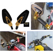 Moto Ulusoy Cf Moto Clx Nk mt Gidon Aynası Sarı Köşeli Cafe Racer Naked Bobber Üniversal