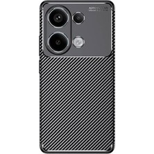 Daisy Store 13 Pro 4g Uyumlu Kamera Korumalı Carbon Brushed Silikon Kılıf