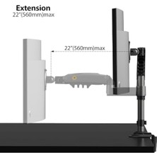 Daisy Store Nb H100 17"-30" Amortisörlü 2-9 kg Monitör Tutucu Kol Stand
