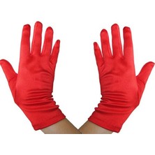 Pileli Store Çocuk Pandomim Eldiveni Kırmızı Renk