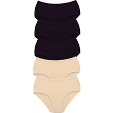 Pileli Store 5 Adet Tutku Kadın Yüksek Bel Bato Kalın Lastik Külot S3