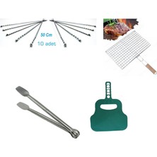 Pileli Store Mangal Seti (Maşa - Şiş - Izgara - Yelpaze)