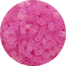Pileli Store Kesme Cam Boncuk 2mm - 60 Gram - Şeffaf Mat Pembe - BNC377