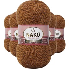 Pileli Store 5 Adet Angora Lüks El Örgü Ipi Hardal Muline 21361