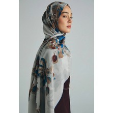 Maisa Kehribar Krep Ipek Şal 70*190 cm - Gri