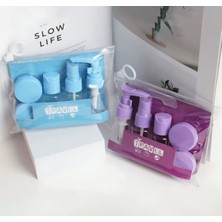 Pileli Store 6 Parça Renkli Kapaklı Seyahat Için Boş Şişe Seti (4887)