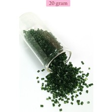 Pileli Store Kesme Cam Boncuk 2mm - 20 Gram - Şeffaf Koyu Yeşil -BNC319