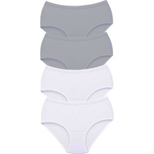 Pileli Store 4 Adet Tutku Kadın Yüksek Bel Bato Kalın Lastik Külot S10