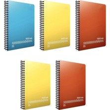 Gıpta Fresco A4 Plastik Kapak Spiralli Defter 96 Yaprak 5'li Renk Seçenekleri ile Kullanıma Hazır