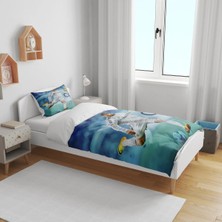 Sarel Group Cr7 Baskılı 3D Tek Kişilik Çarşafsız Nevresim Takımı