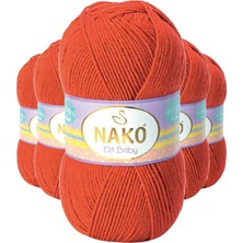 Pileli Store 5 Adet Elite Baby El Örgü Ipi Tüylenmeyen Bebek Yünü Mercan Taşı 10701