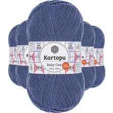 Pileli Store 5 Adet Baby One Tüylenmeyen El Örgü Ipi Yünü Koyu Mavi K1533