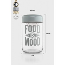 Renga Vega Sos Hazneli 660 ml Cam Salata Kavanozu 192011 Gri