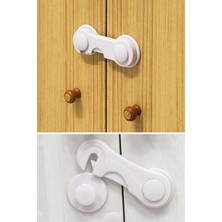 Pileli Store Bebek Çocuk Güvenliği Çekmece ve Dolap Için Kendiliğinde Yapışkanlı Vidasız Kapak Kilidi
