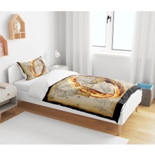 Sarel Group Yüzüklerin Efendisi Baskılı 3D Tek Kişilik Çarşafsız Nevresim Takımı