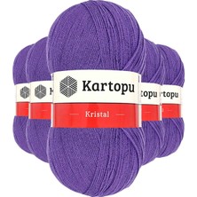 Pileli Store 5 Adet Kristal Çift Katlı El Örgü Lif Ipi Açık Mor K703