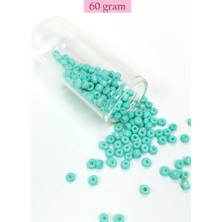 Pileli Store Dökme Cam Kum Boncuk Büyük Boy (6/0) 4 mm - 60 Gram - Açık Yeşil - BNC124