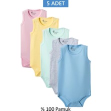 Pileli Store Çok Renkli Askılı Body Zıbın 2-7 Yaş Çocuklar Için (5 Adet) Alttan Çıtçıtlı Özel Gere