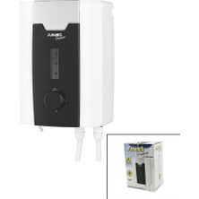 Pileli Store Jumbo Premium Beyaz Su Isıtıcı Elektrikli Şofben Duş Başlık 7 Emniyet Termostat 3 Kademeli 8