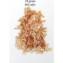 Pileli Store Oya Abiye Bileklik Kolye Pleksi Metalik Plastik Pul Altın Renk 24 Gram 465 Adet - BNC542