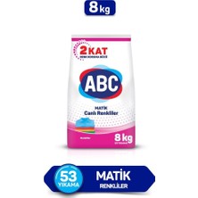 Abc Toz Deterjan Renkliler 8 kg 52 Yıkama Standart Koku ile Etkili Temizlik