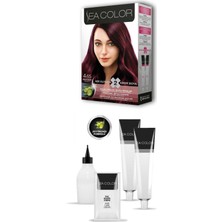 Pileli Store 2x2 Tüp Krem Saç Boyası Seti Şarap Kızılı No:4.65