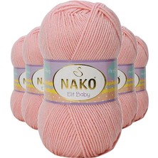 Pileli Store 5 Adet Elite Baby El Örgü Ipi Tüylenmeyen Bebek Yünü Pudra 6165