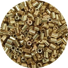 Pileli Store Kesme Cam Boncuk 2mm - 60 Gram - Gold - BNC356