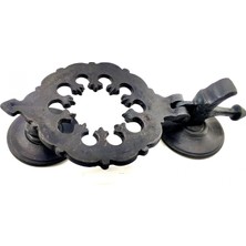 Pileli Store Antika Tarz Dekoratif Pirinç Osmanlı Kapı Tokmağı, Taktak - 265X75MM, Oksit