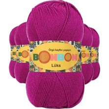 Pileli Store 5 Adet Lüks Patik Ipi Yünü Fuşya 98403