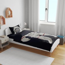 Sarel Group Astronot Baskılı 3D Tek Kişilik Çarşafsız Nevresim Takımı