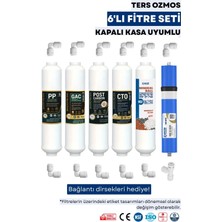 Water Global 6’lı Su Arıtma Filtresi Seti – Dirsek Hediye! - Kapalı Kasa Uyumlu - Ters Ozmos 100GPD
