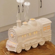 Pileli Store Beyaz Renk Tren Tasarımlı Hava Nemlendirici