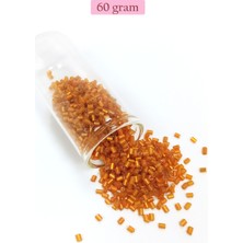 Pileli Store Kesme Cam Boncuk 2mm - 60 Gram - Şeffaf Koyu Turuncu - BNC375