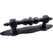 Pileli Store Antika Tarz Dekoratif Pirinç Ağır Kapı Çekme Kolu - Küçük, 215X40 Mm, Oksit
