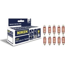Niken 36MMSOFIT LED,12-24V, Araç Iç Aydınlatma Için, Minyatür Ampuller, 10 Adet