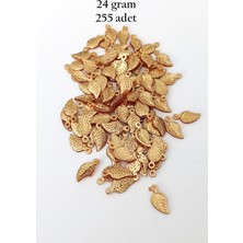 Pileli Store Oya Abiye Bileklik Kolye Pleksi Metalik Plastik Pul Altın Renk 24 Gram 255 Adet - BNC546