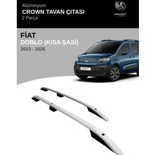 Turtle Fıat Doblo  2023-2026 Kısa Şasi Crown Tavan Çıtası -Gri (Kısa Şasi)