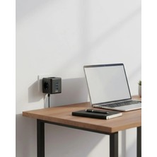 Pileli Store Akım Korumalı Küp Priz 3 Priz Girişi ve 3 USB Şarj Özellikli