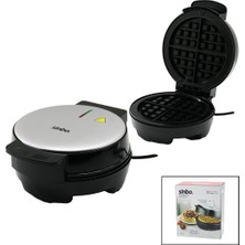 Pileli Store Belçika Waffle Makinesi Elektrikli 4 Waffle - Yapışmaz Döküm Plaka Paslanmaz Çelik Üst K