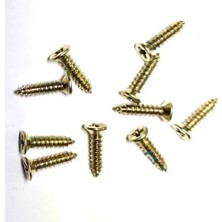 Pileli Store Klips, Menteşe, Ayak, Ağaç, Sunta Vidası 2,2x9,5mm - Sarı 100 Adet