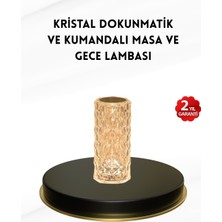 Pileli Store Kristal Tasarımlı Rgb LED Gece Lambası – Kumandalı, Renk Değiştiren Dekoratif Işık