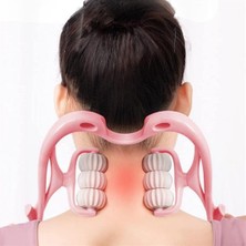 Pileli Store Çok Fonksiyonlu Manuel Altı Tekerlekli Boyun Masaj Aleti (4887)