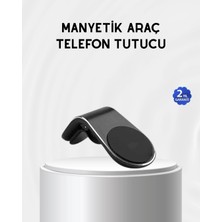 Pileli Store Araç Içi Manyetik Telefon Tutucu Güçlü Klipsli ve 360 Derece Ayarlanabilir
