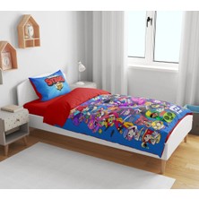 Sarel Group Brawl Stars Baskılı 3D Tek Kişilik Çarşafsız Nevresim Takımı