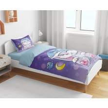 Sarel Group Uykucu Tavşan Grup Baskılı 3D Tek Kişilik Çarşafsız Nevresim Takımı